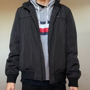 Tommy Hilfiger Weatherproof Zip Up Outerwear Black Jacket. Men’s Large.